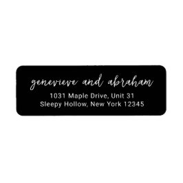 Etiqueta Genevieve Black Modern Boda