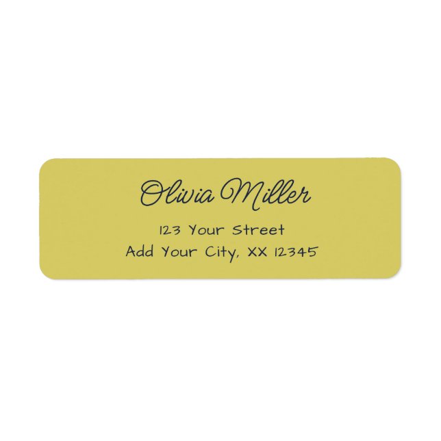 Etiqueta Gentle Warm Yellow - Modern Address Label (Frente)