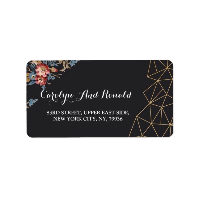 Etiqueta Geométrica de oro (Frente)