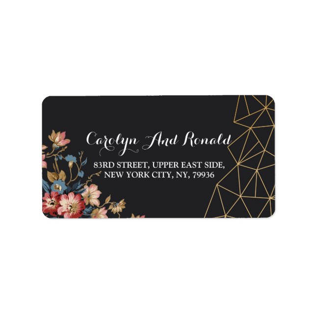 Etiqueta Geométrica de oro (Frente)