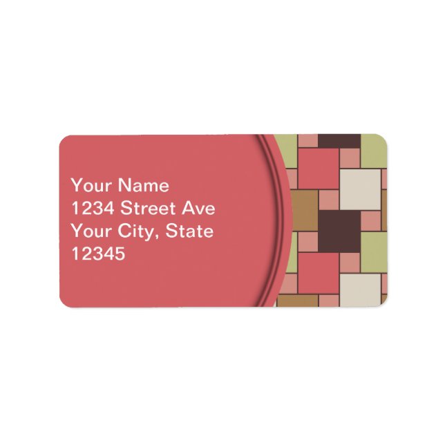 Etiqueta Geométrica del gabinete de especias (Frente)