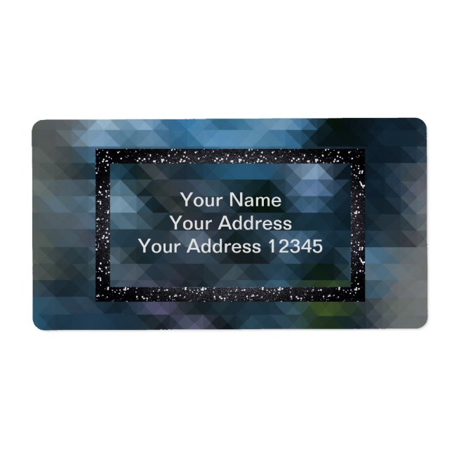 Etiqueta Geométrico, abstracto, patrón (Frente)