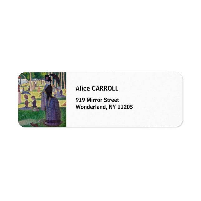 Etiqueta Georges Seurat - Domingo en La Grande Jatte (Frente)