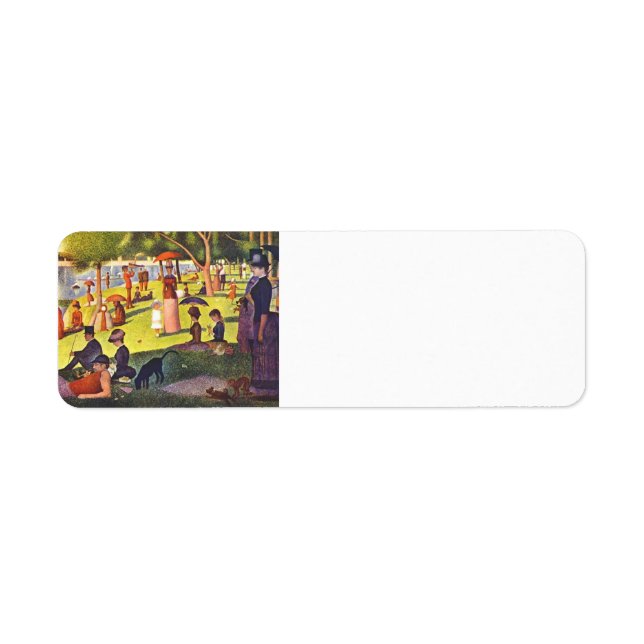 Etiqueta Georges Seurat - "Un domingo en La Grande Jatte" (Frente)
