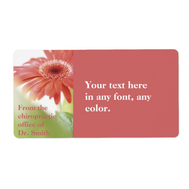 Etiqueta Gerbena rosa (Frente)