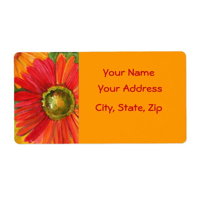 Etiqueta Gerbera Daisy (Frente)