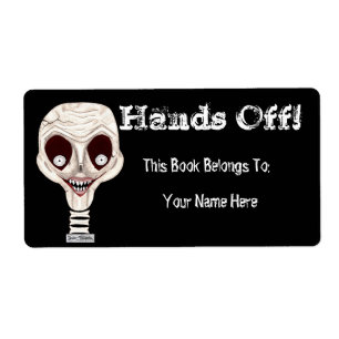 Etiqueta Ghoulish Skull Bookplate
