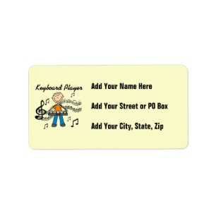 Etiqueta Gigantes del jugador masculino de teclado con la f