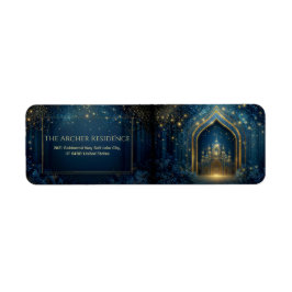 Etiqueta Gilded Palace Arch Midnight Fantasy Return Address