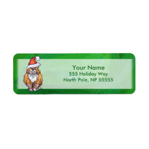 Etiqueta Ginger Cat Navidades En Verde