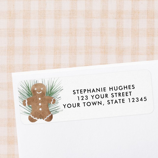 Etiqueta Gingerbread Cookie Return Address  (Subido por el creador)
