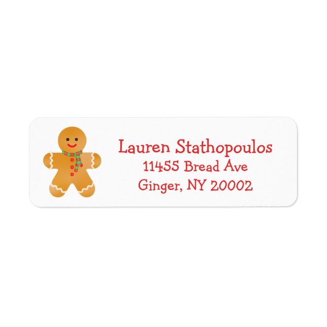 Etiqueta Gingerbread Men Winter Scarf (Frente)