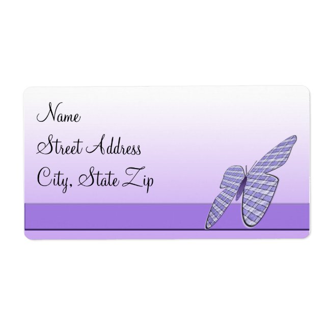 Etiqueta Gingham Butterfly (Frente)