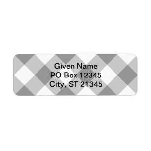Etiqueta Gingham Gris