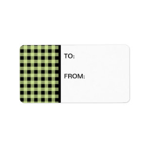 Etiqueta Gingham Mint y Black