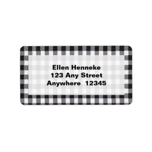 Etiqueta Gingham negro
