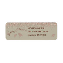 Gingko, Purpurina de oro Rosa, se va con bruma gri