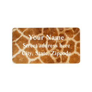 Etiqueta Giraffe Fur Print