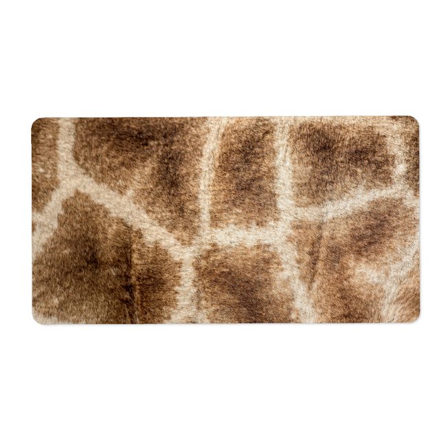 Etiqueta Giraffe pattern (Frente)