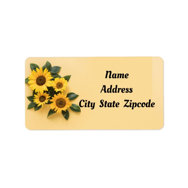 Etiqueta Girasol (Frente)