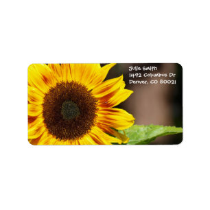Etiqueta Girasol amarillo brillante