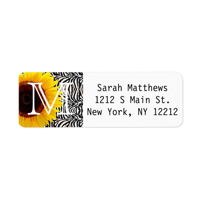 Etiqueta Girasol amarillo brillante en franjas de impresión (Frente)