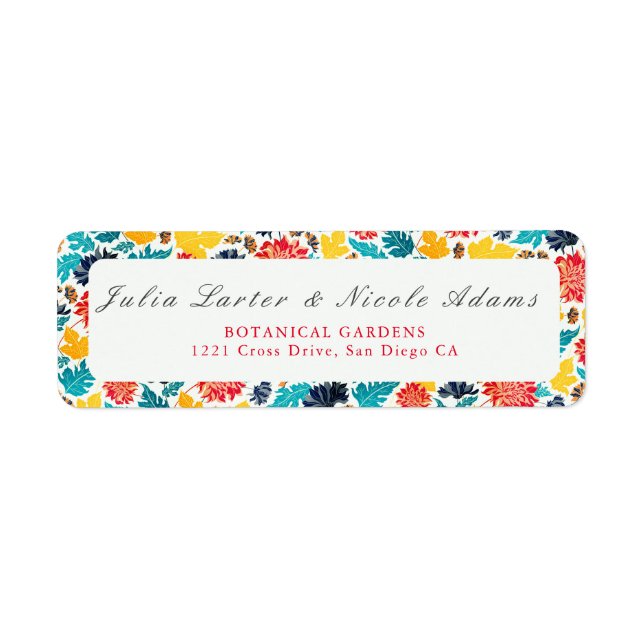 Etiqueta Girasoles Amarillos Azules Naturales Acuarela Boda (Frente)