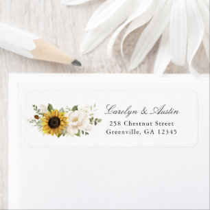 Etiqueta Girasoles Flor Blanca Vegetación Dirección de Reto