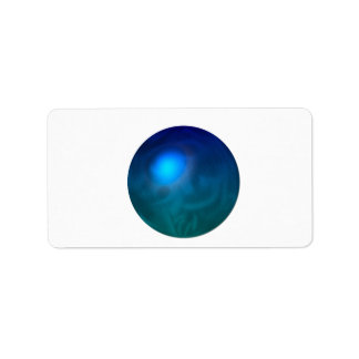Etiqueta Giro de reflexión metalizado de bola verde azul