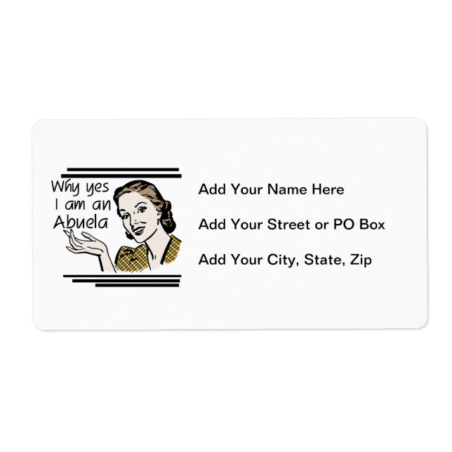 Etiqueta Gits de Retro Abuela (Frente)