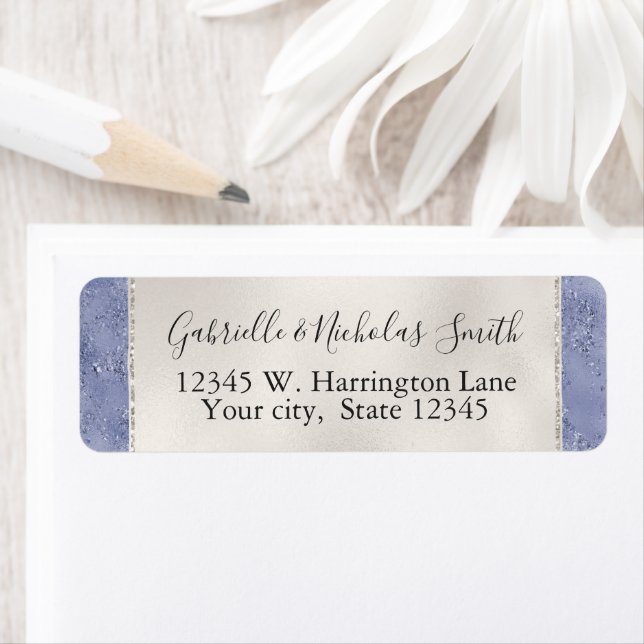 Etiqueta Glam Cream Purple Purpurina Glitz (In situ)