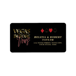 Etiqueta Glam Gold Vegas Antes De Vows Casino Bachelorette