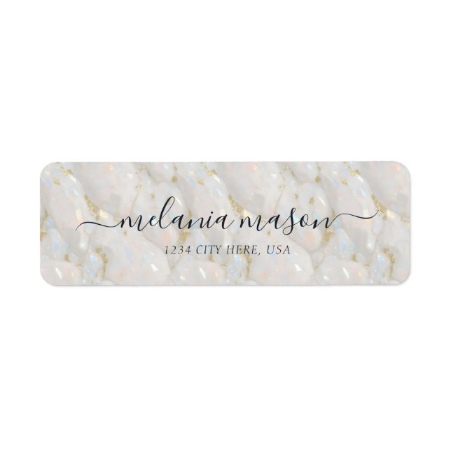 Etiqueta Glam Opal Piedra Elegante (Frente)