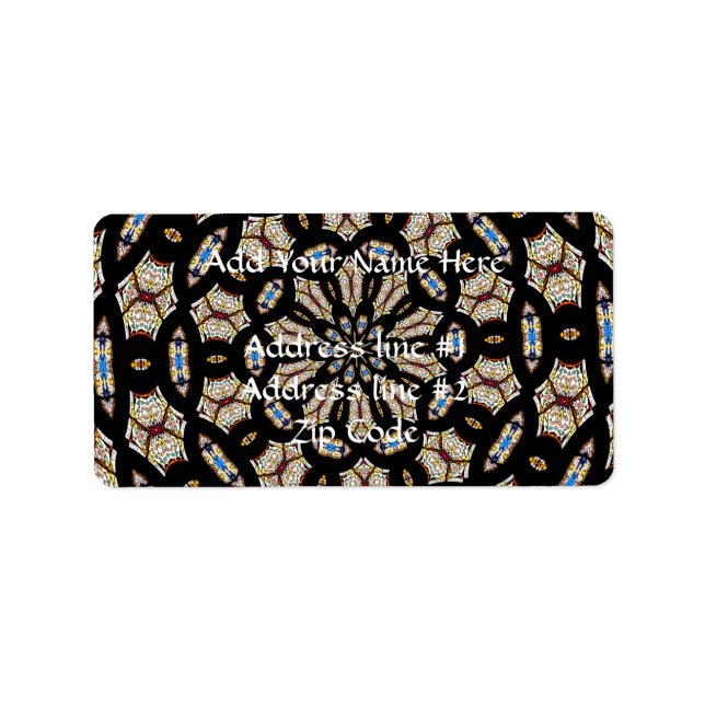 Etiqueta Glass Stainass Kaleidoscope 2 (Frente)