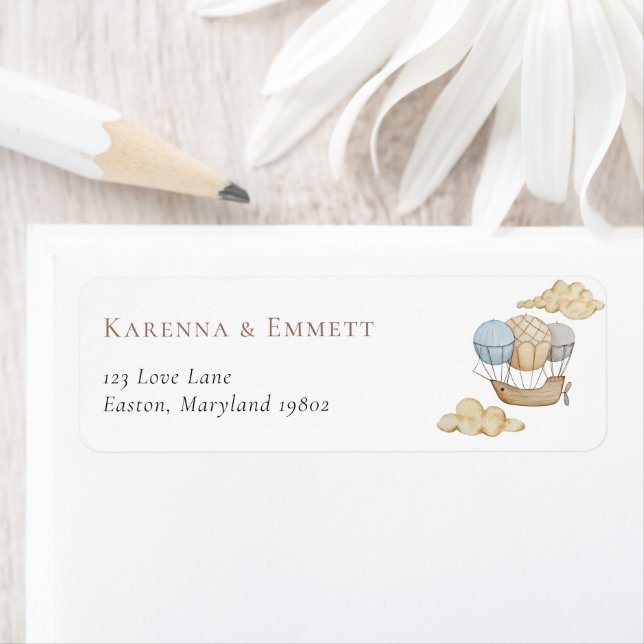 Etiqueta Globo Aerostático de Regreso a la Dirección de Bab (In situ)