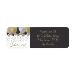 Etiqueta Globo de celebración