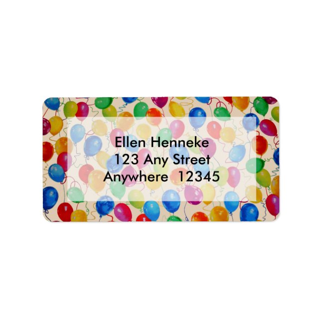 Etiqueta Globos (Frente)