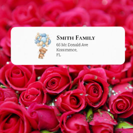 Etiqueta Globos azules de Teddy Boy