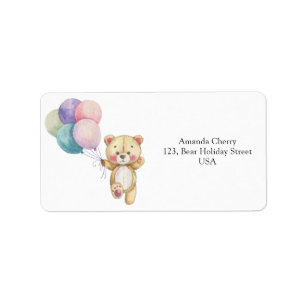 Etiqueta Globos de osito de peluche