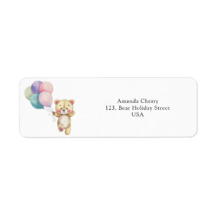 Etiqueta Globos de osito de peluche