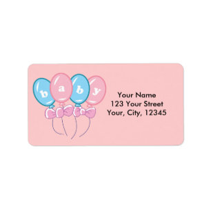 Etiqueta Globos del bebé