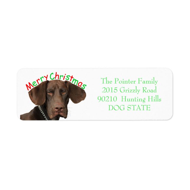 Etiqueta Glossy Grizzly Holiday Address Label (Frente)