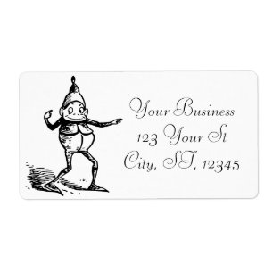 Etiqueta Gnome Thunder_Cove de vacaciones de invierno