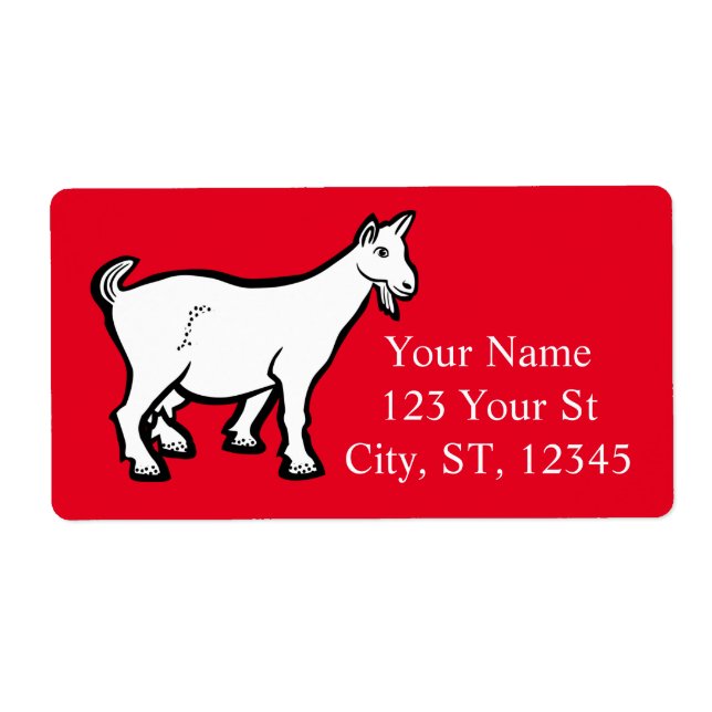 Etiqueta Goat Animal Thunder_Cove (Frente)