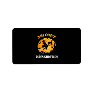 Etiqueta Goat Shotgun Scary Halloween