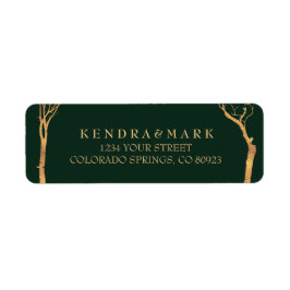 Etiqueta Gold Birch Tree Address Labels
