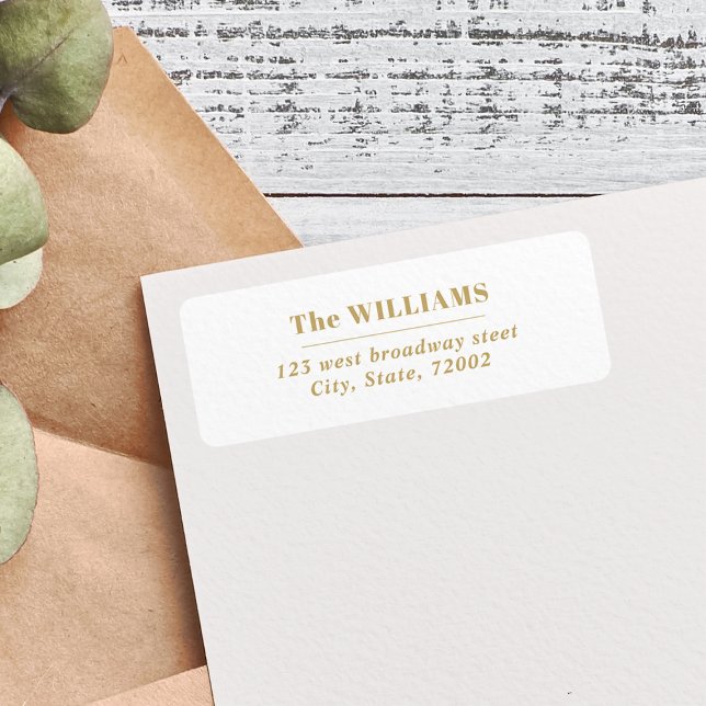 Etiqueta GOLD Bold Moderno Elegante nombre familiar (Subido por el creador)