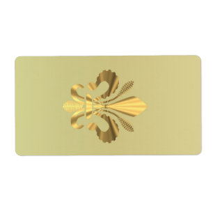 Etiqueta Gold fleur de lys