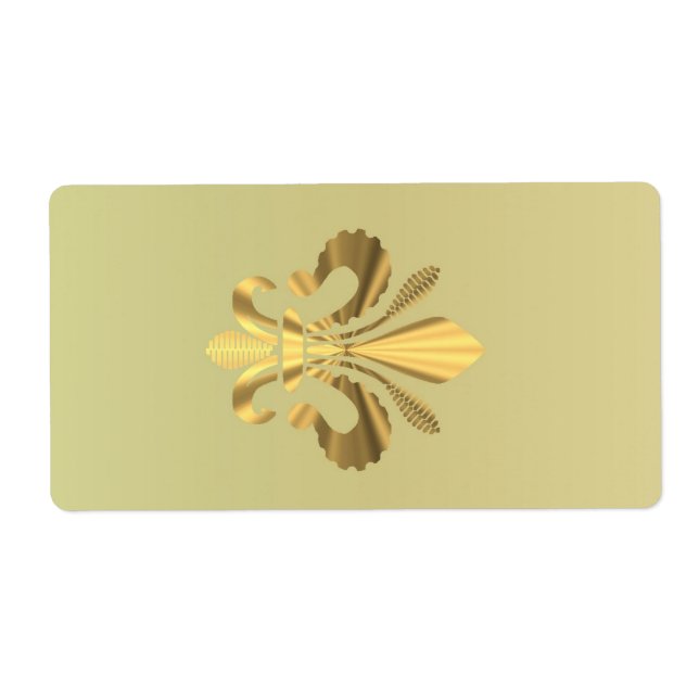 Etiqueta Gold fleur de lys (Frente)