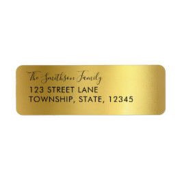 Etiqueta Gold Metallic Custom Return Address Labels